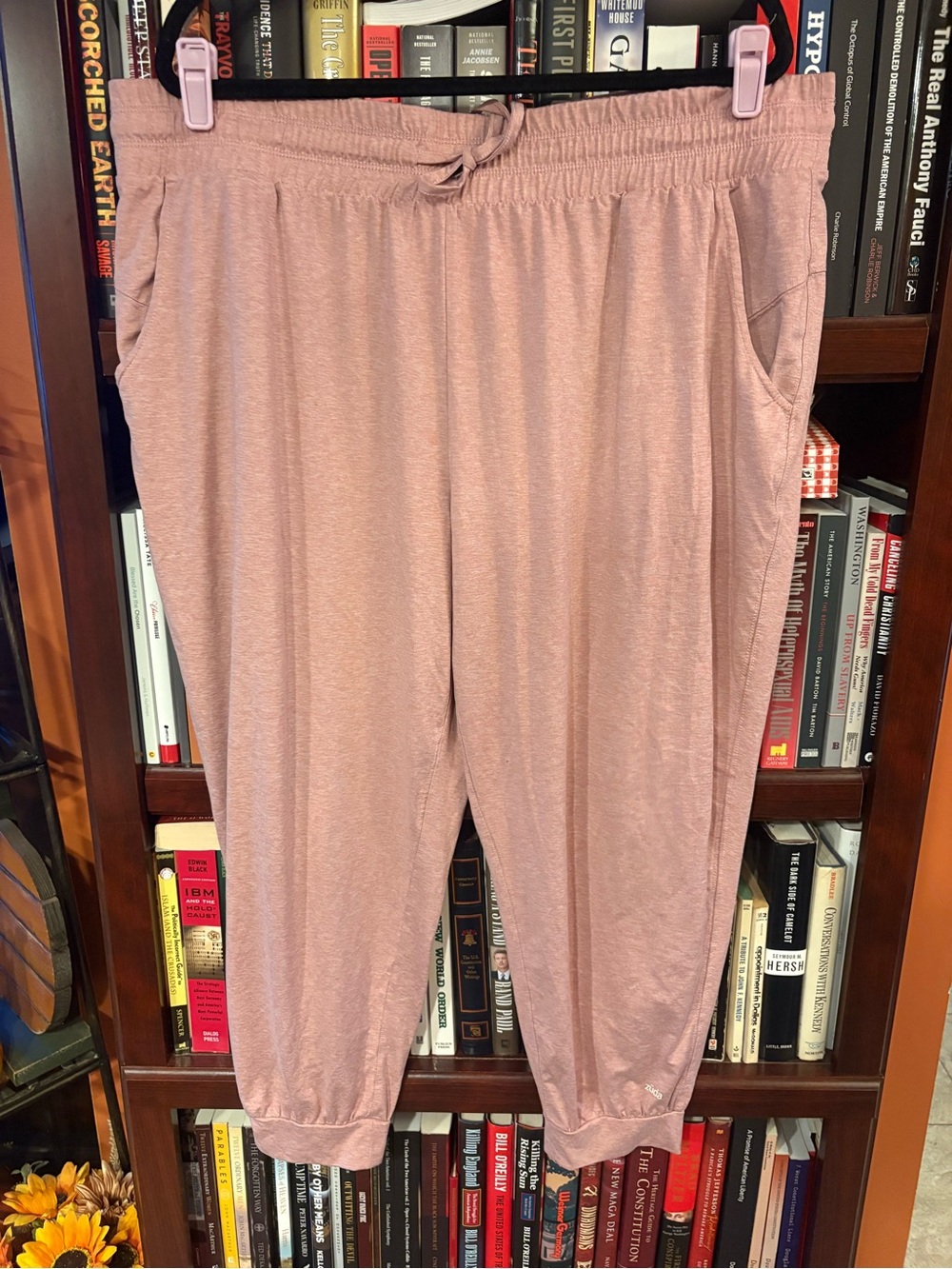 zuda Dusty Rose Drawstring Jogger Pants XL TALL